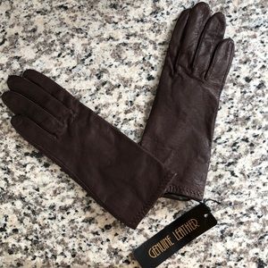 Vintage Deadstock Chocolate Leather Gloves